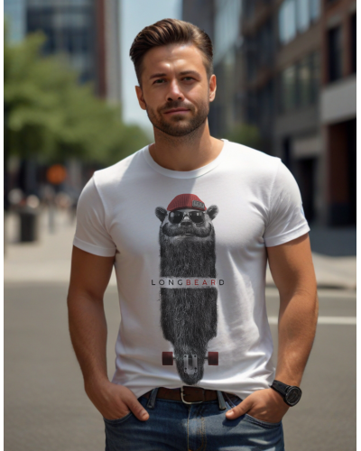 Camiseta LongBeard Red hombre | Endless Valley Urban Collection