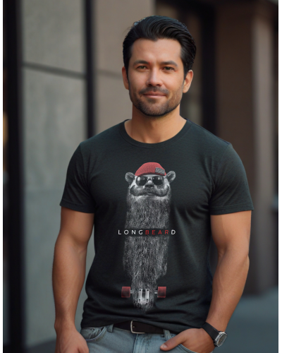 Camiseta LongBeard Red hombre | Endless Valley Urban Collection